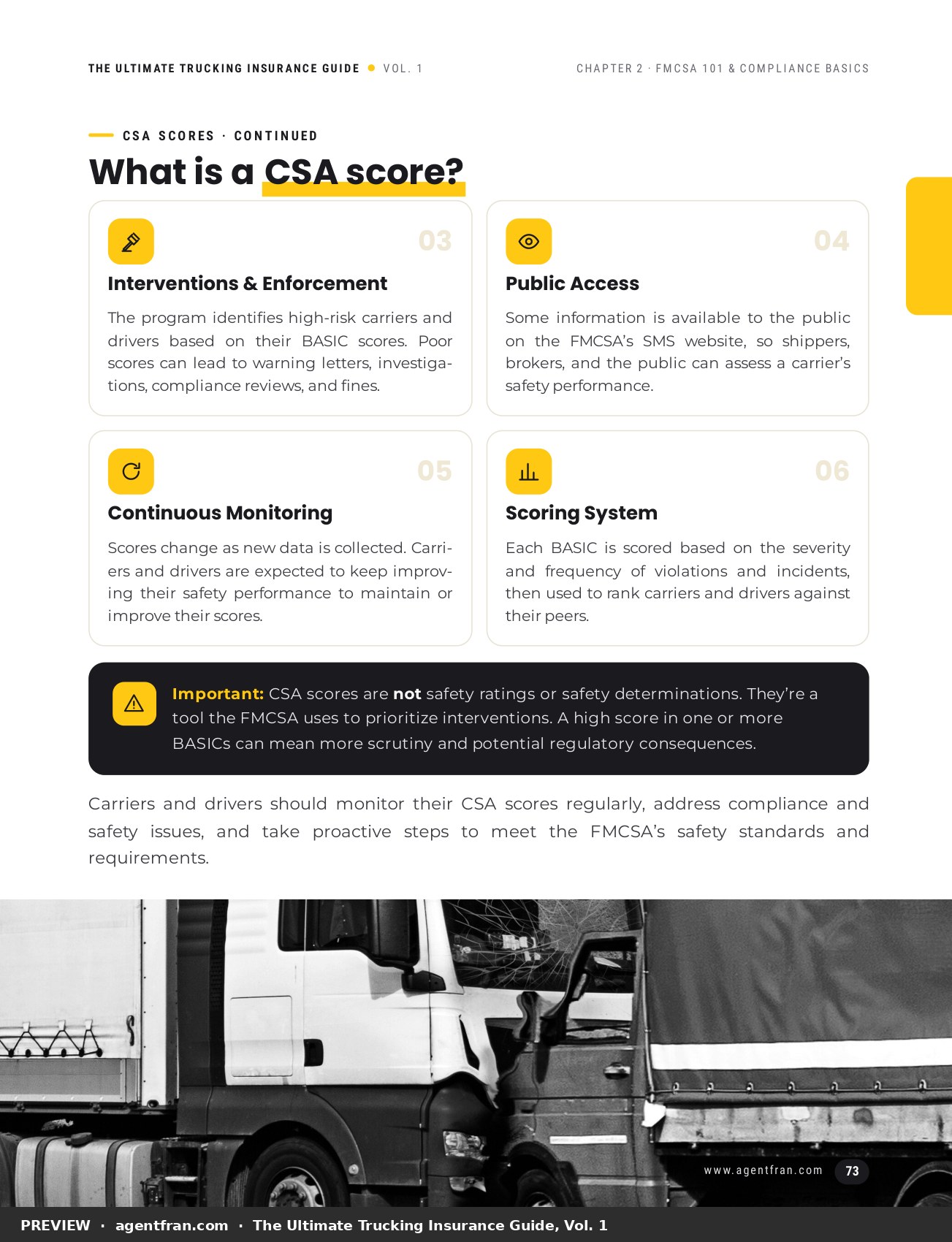What is a CSA score?